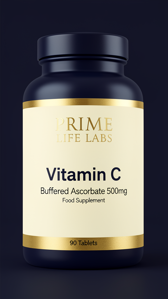Vitamin C supplement bottle