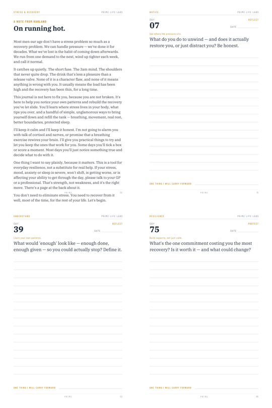 Stress and Recovery inside pages