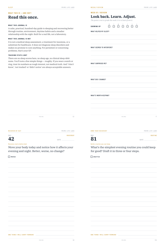 Sleep and Restoration inside pages