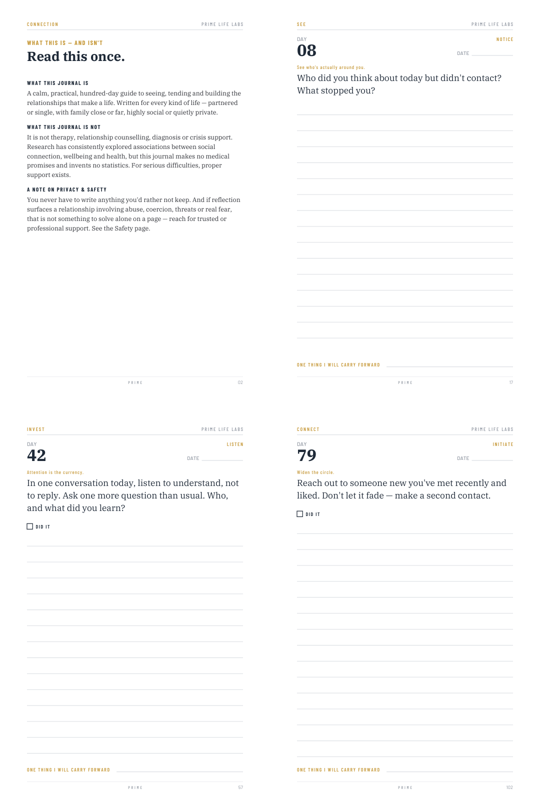 Relationships and Connection inside pages