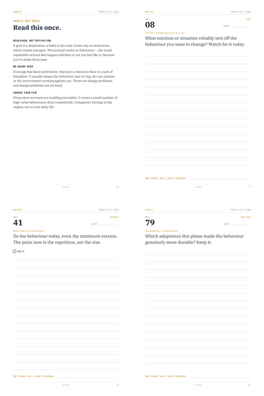 Habits and Behaviour Change inside pages